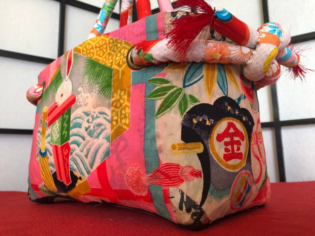 Holyidiot 一閑張り　一閑張りバック　昔話 犬張子　金太郎　兎