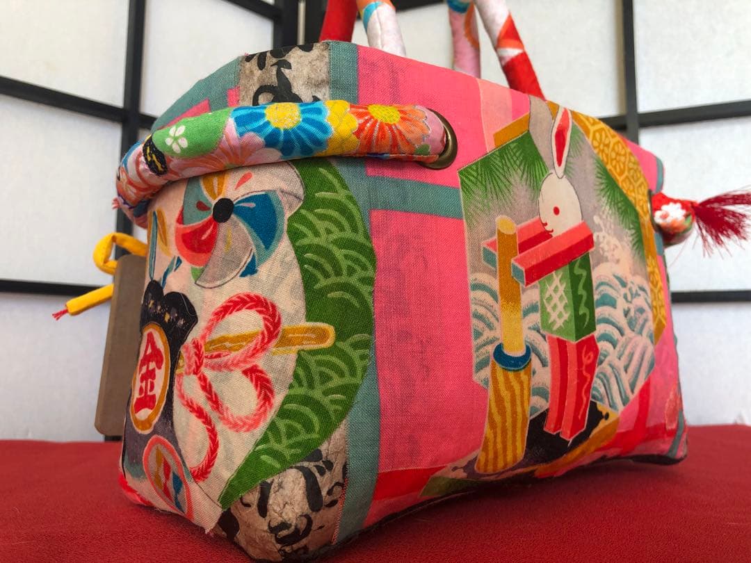 Holyidiot 一閑張り　一閑張りバック　昔話 犬張子　金太郎　兎