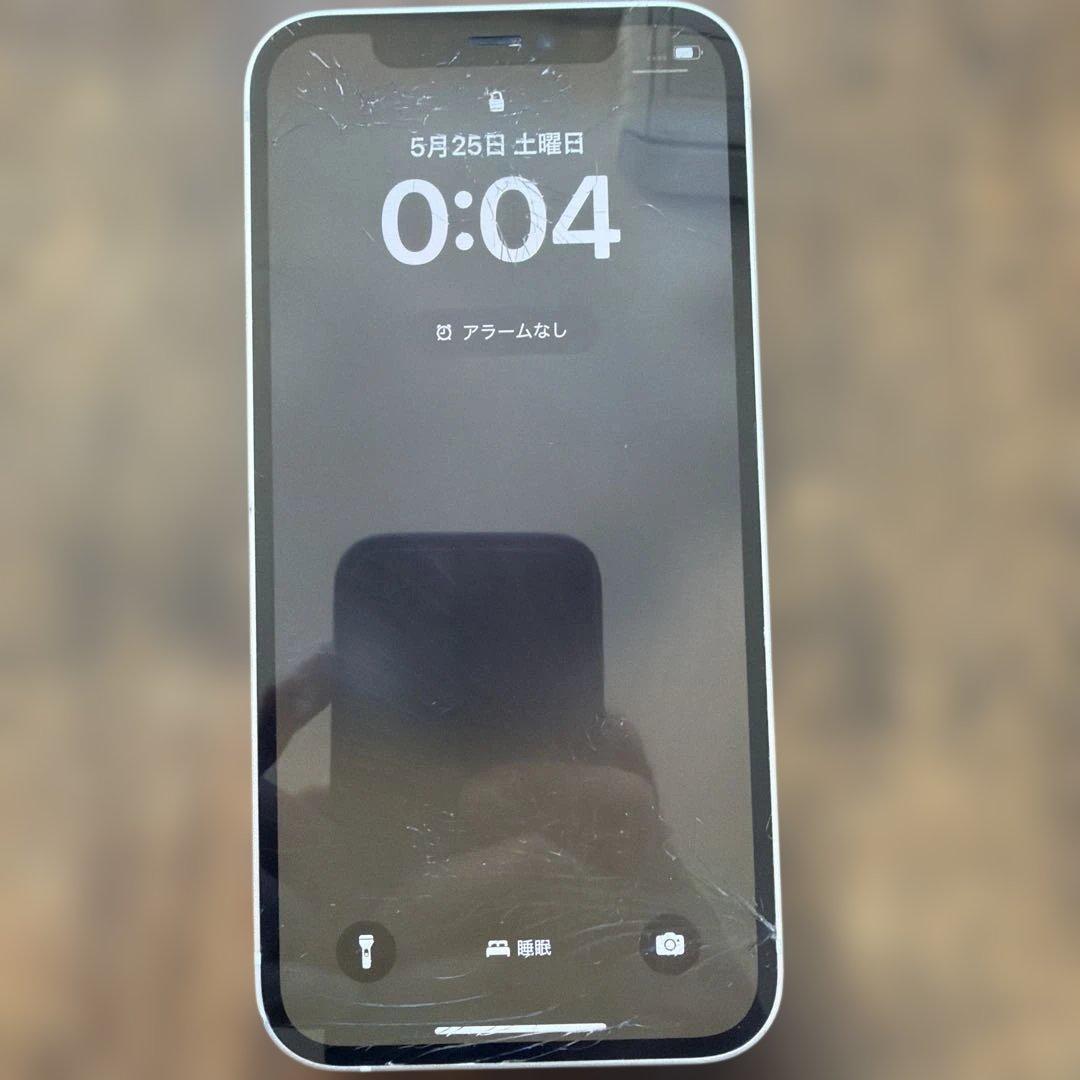 iPhone 12 ホワイト 64GB SIMフリー 画面割れ大