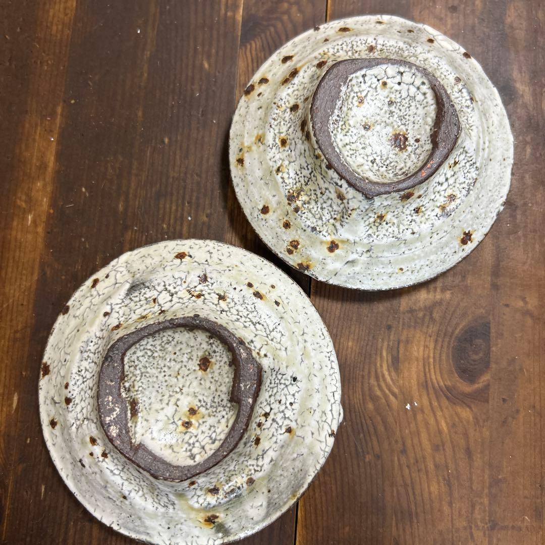 作家　陶芸作家　片口椀　片口小鉢　2個　ビードロ粉引き