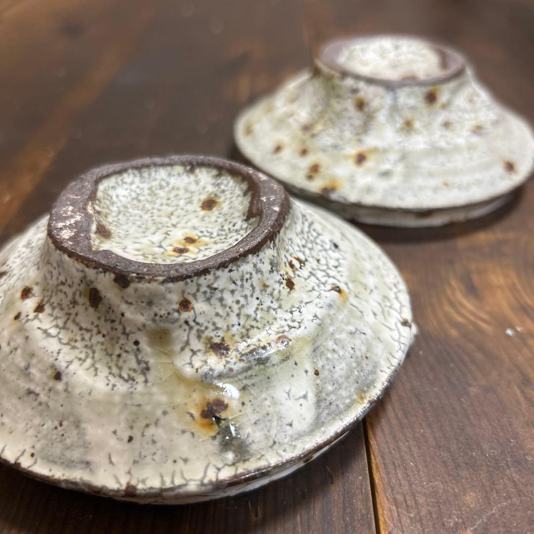 作家　陶芸作家　片口椀　片口小鉢　2個　ビードロ粉引き