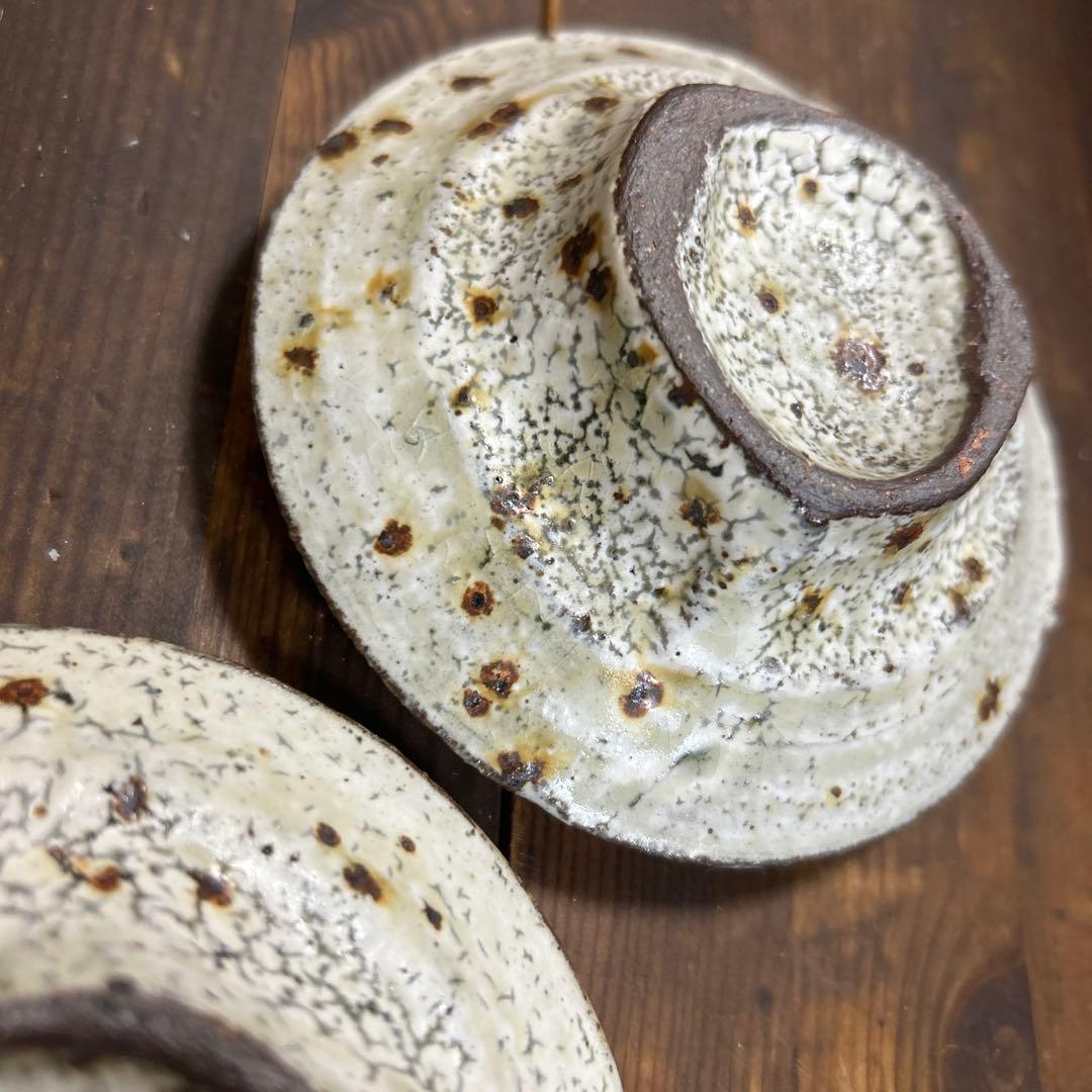 作家　陶芸作家　片口椀　片口小鉢　2個　ビードロ粉引き