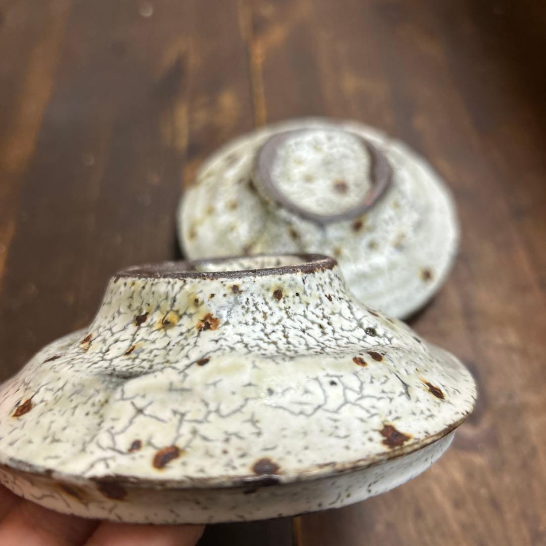 作家　陶芸作家　片口椀　片口小鉢　2個　ビードロ粉引き
