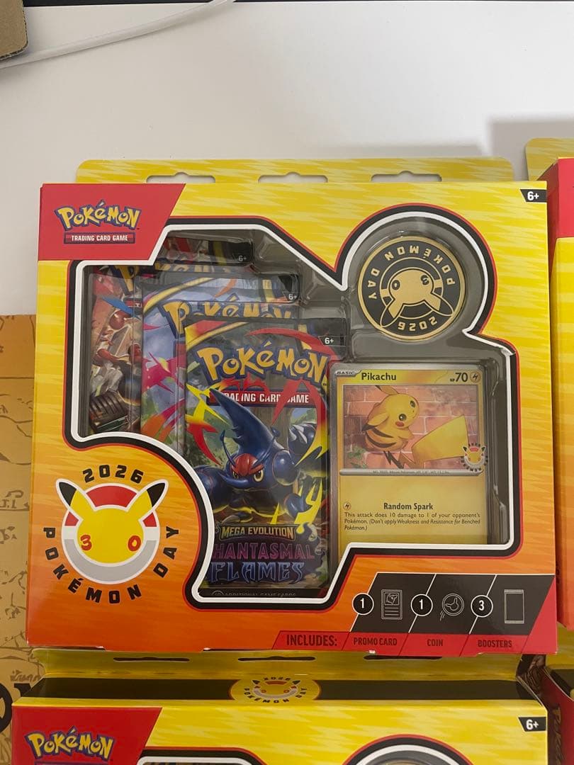 海外限定・未開封　Pokemon Day 30周年　ピカチュウプロモ　4BOX