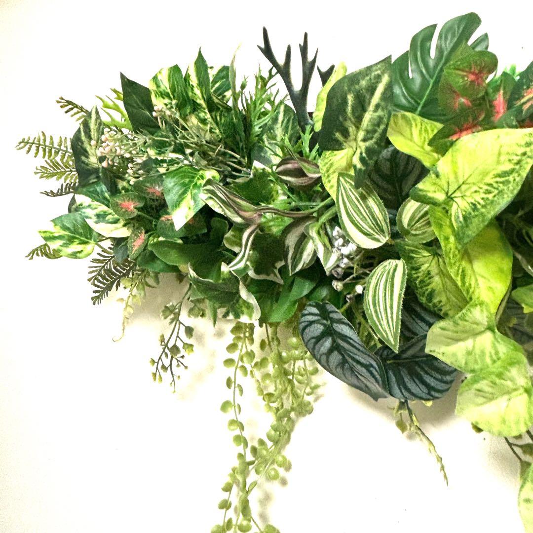 光触媒加工フェイクグリーン　ウォールグリーン♡グリーンネックレス♡