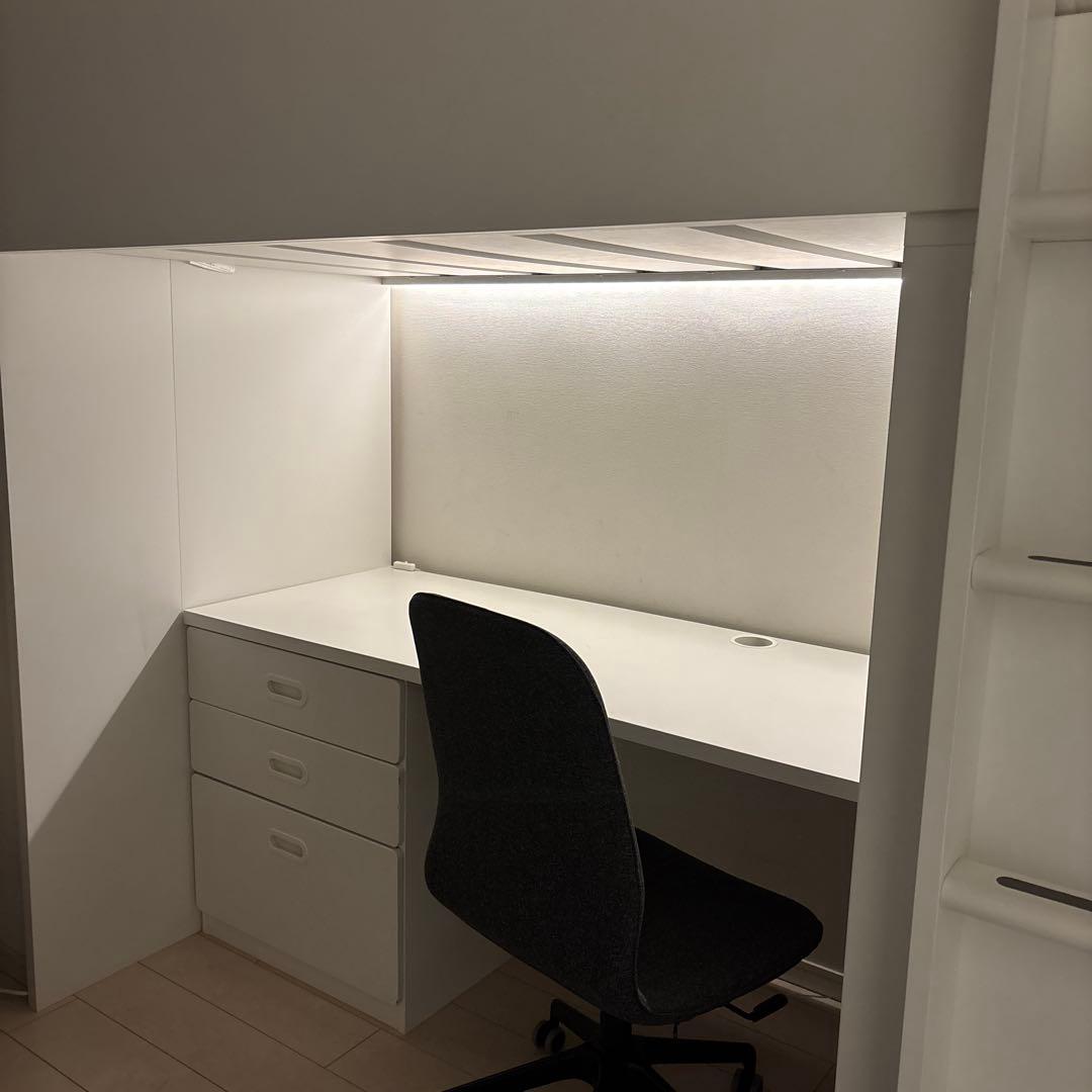 コーヒーJAZZスイカ　【東京23区引取り限定】　IKEA ロフトベッド白