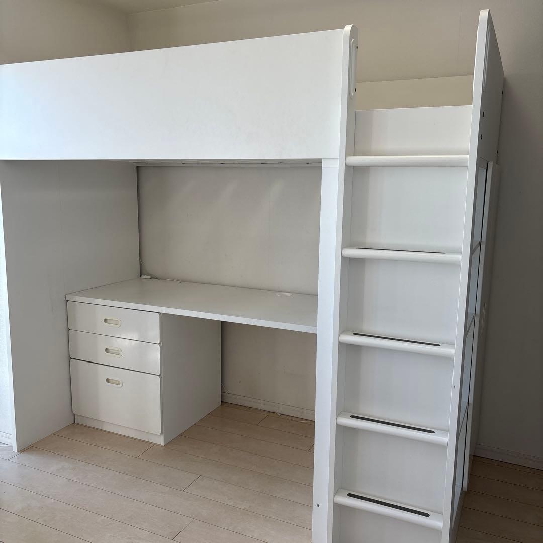 コーヒーJAZZスイカ　【東京23区引取り限定】　IKEA ロフトベッド白