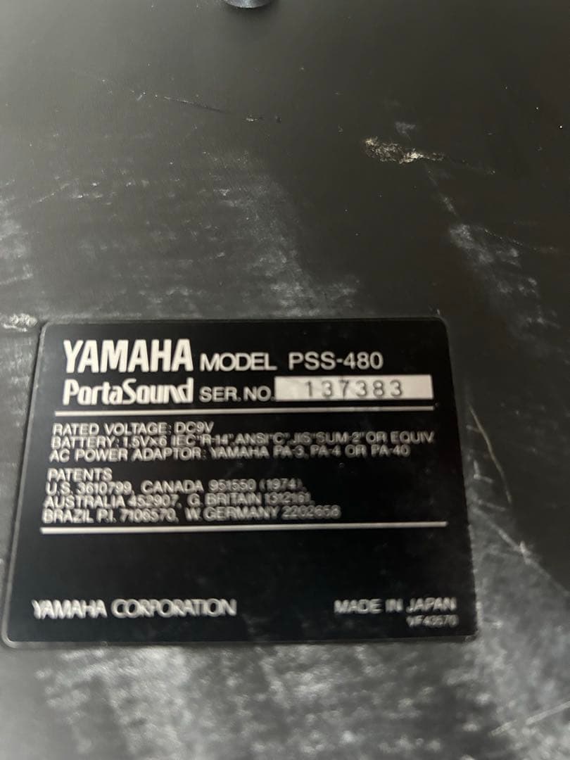 鍵盤楽器 YAMAHA PSS-480 Portasound