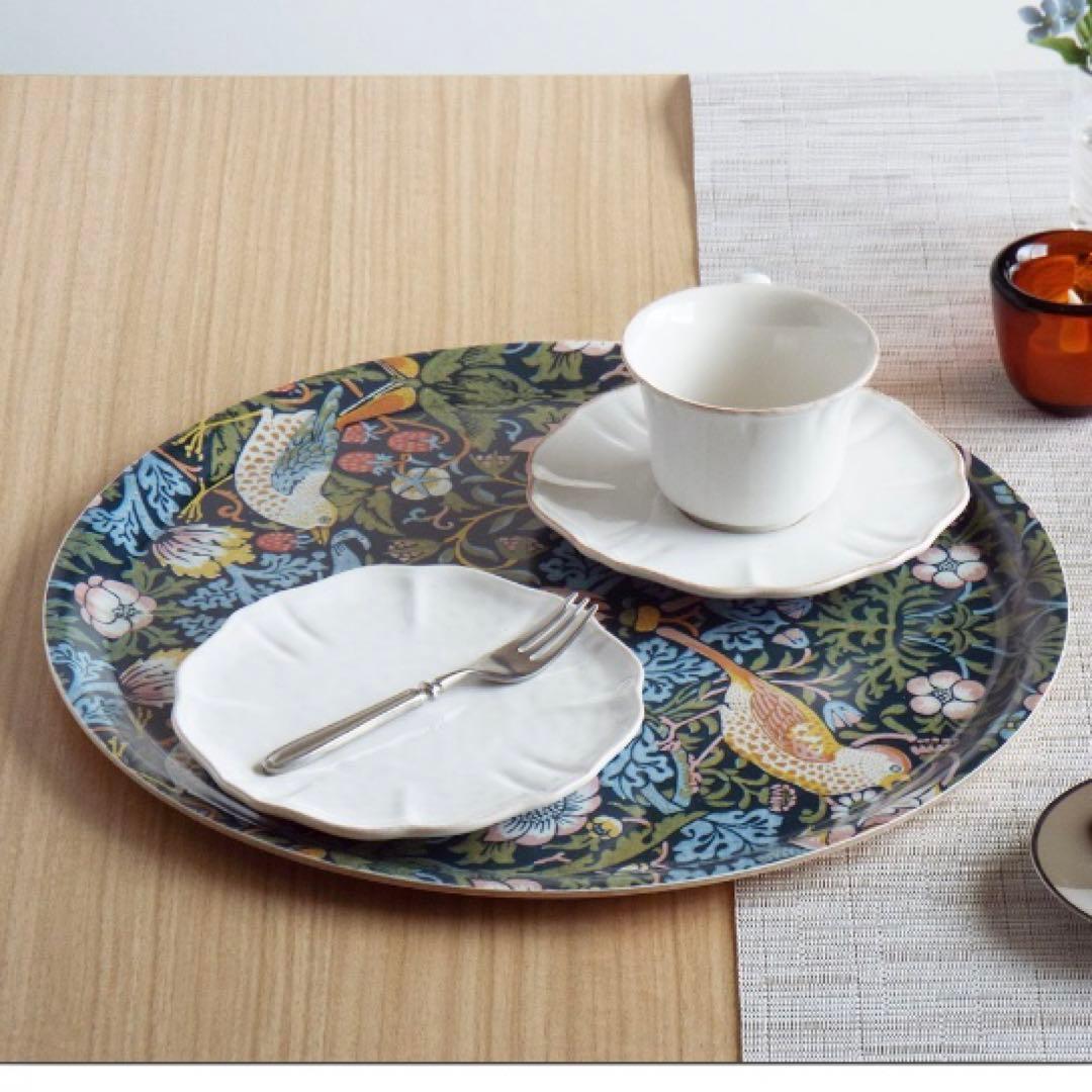 スウェーデン製トレイ　38cm ウィリアムモリス　ストロベリーシーフ