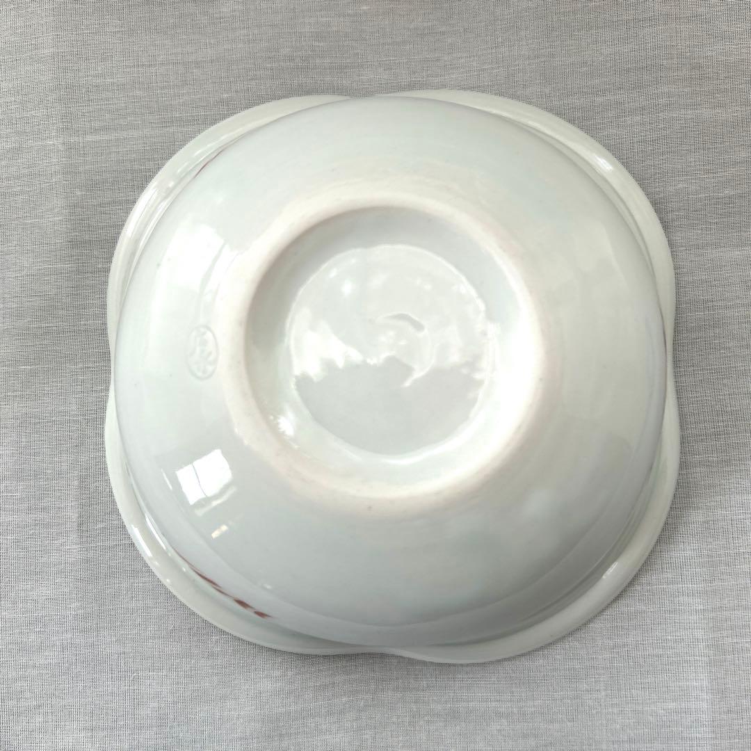 半泥子　廣永窯　広永窯　下田正人　赤絵　花草紋 小鉢