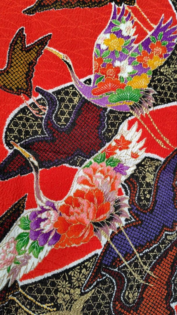 RK562子供着物四つ身7歳前後用着丈129センチ裄丈56センチ非常に綺麗美品