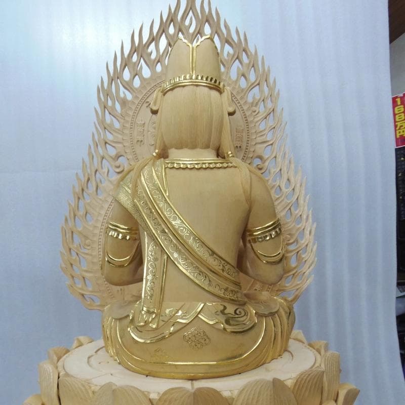 蔵出し特価★桧材 大日如来一尺 切金★真言宗本尊 総高さ：約118cm