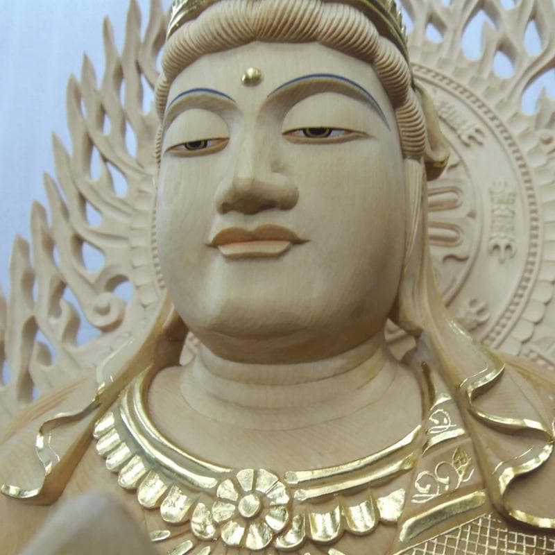 蔵出し特価★桧材 大日如来一尺 切金★真言宗本尊 総高さ：約118cm