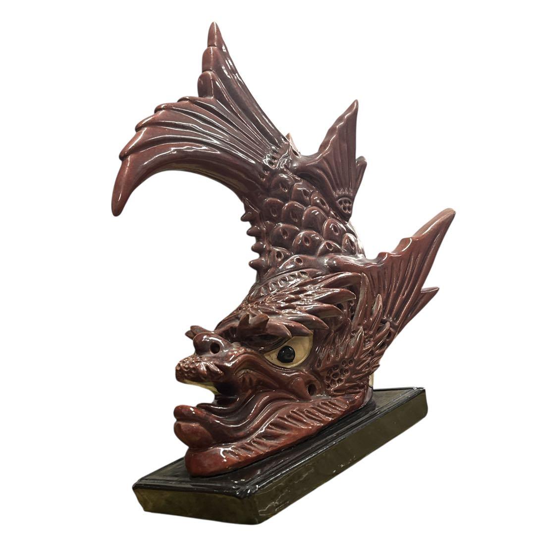 鯱鉾（シャチホコ）　置物　淡路瓦龍　魔除　鬼瓦　古民家　縁起物　厄除け