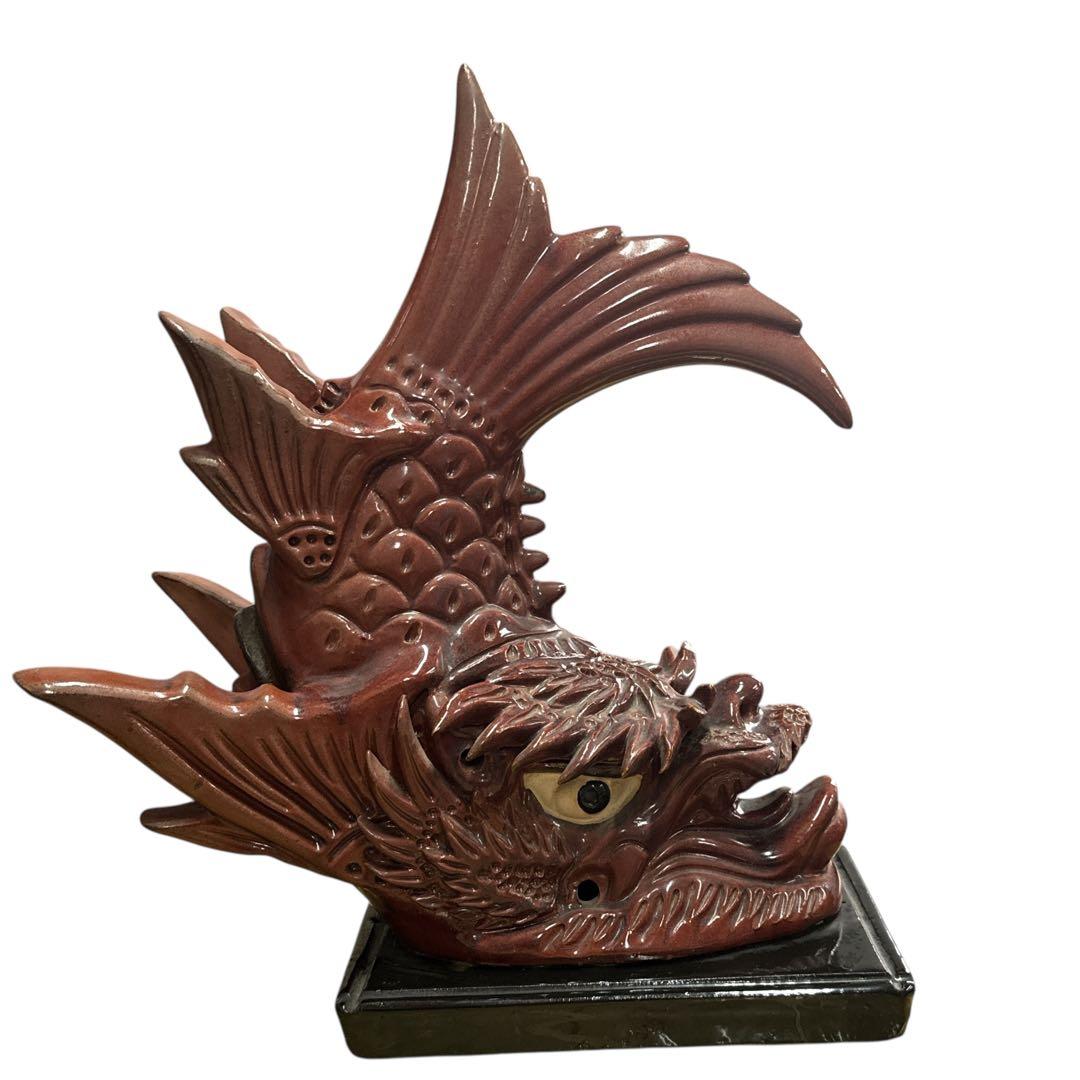 鯱鉾（シャチホコ）　置物　淡路瓦龍　魔除　鬼瓦　古民家　縁起物　厄除け