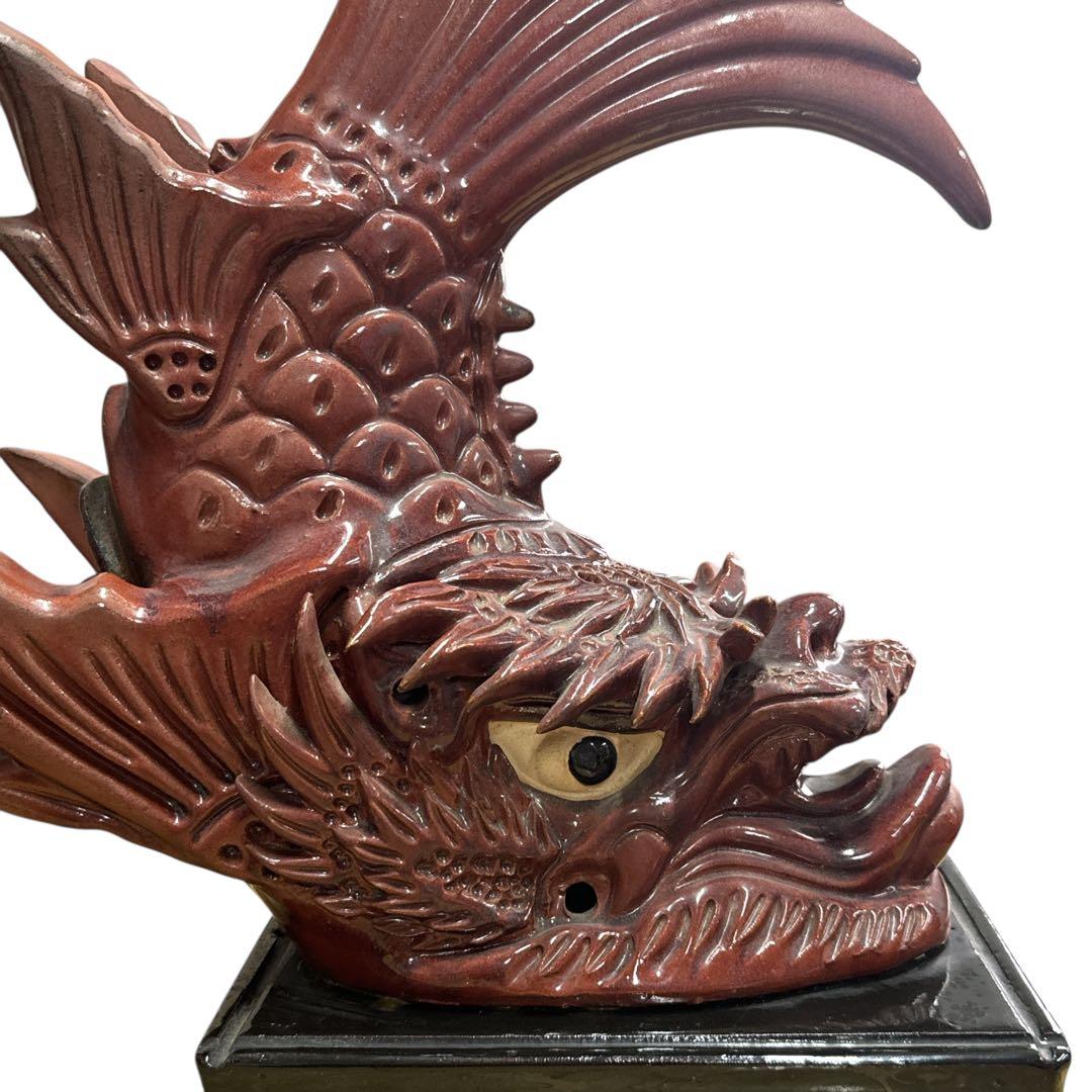 鯱鉾（シャチホコ）　置物　淡路瓦龍　魔除　鬼瓦　古民家　縁起物　厄除け