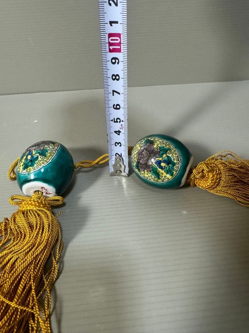 2225 九谷焼　風鎮　2客