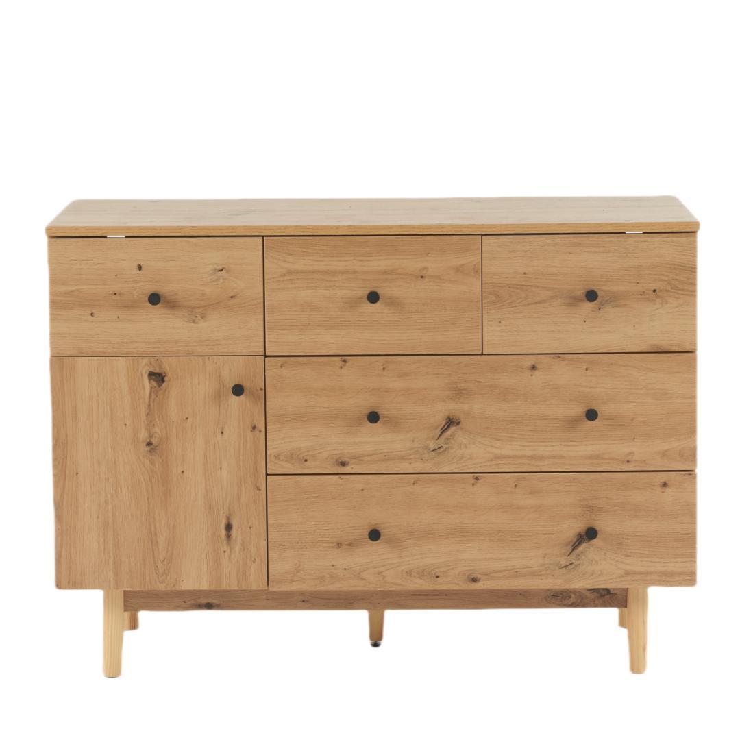 キャビネット サイドボード 引き出し5杯 収納棚 リビング収納　おしゃれ