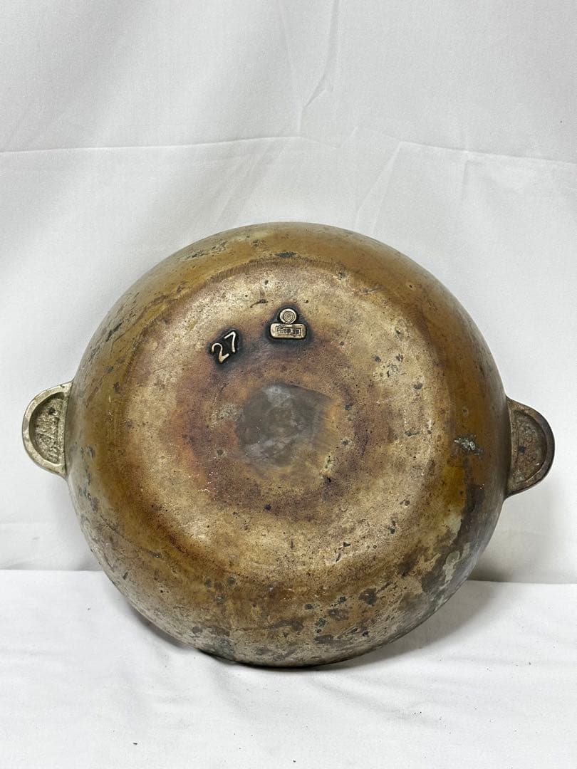 純洋銀　両手鍋 27cm 厚さ:7cm 重さ　3.3kg ふぐ料理　すき焼き