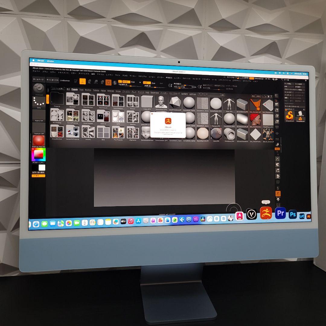 美品 iMac 24インチ M1 1TB ブルー CAD/BIM&3D設計