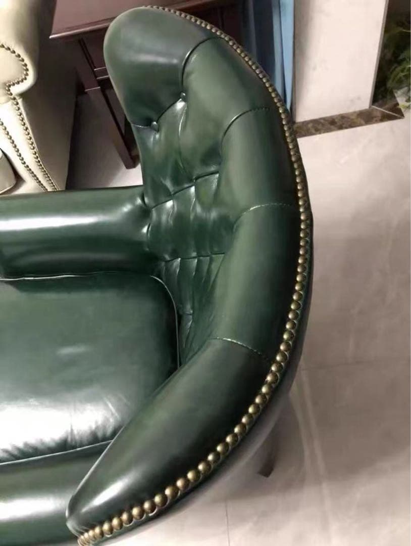 アメリカン　ソファ　グリーン　1人掛け