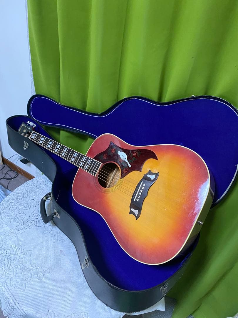 モーリスＷＤ25　DOVEモデル エレアコ ギブソン流のサウンド　良く鳴ります！