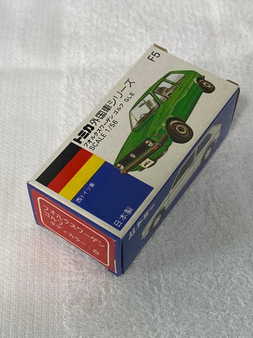 トミカ外国車シリーズ、フォルクスワーゲンゴルフGLE 青箱　グループＡフェア。
