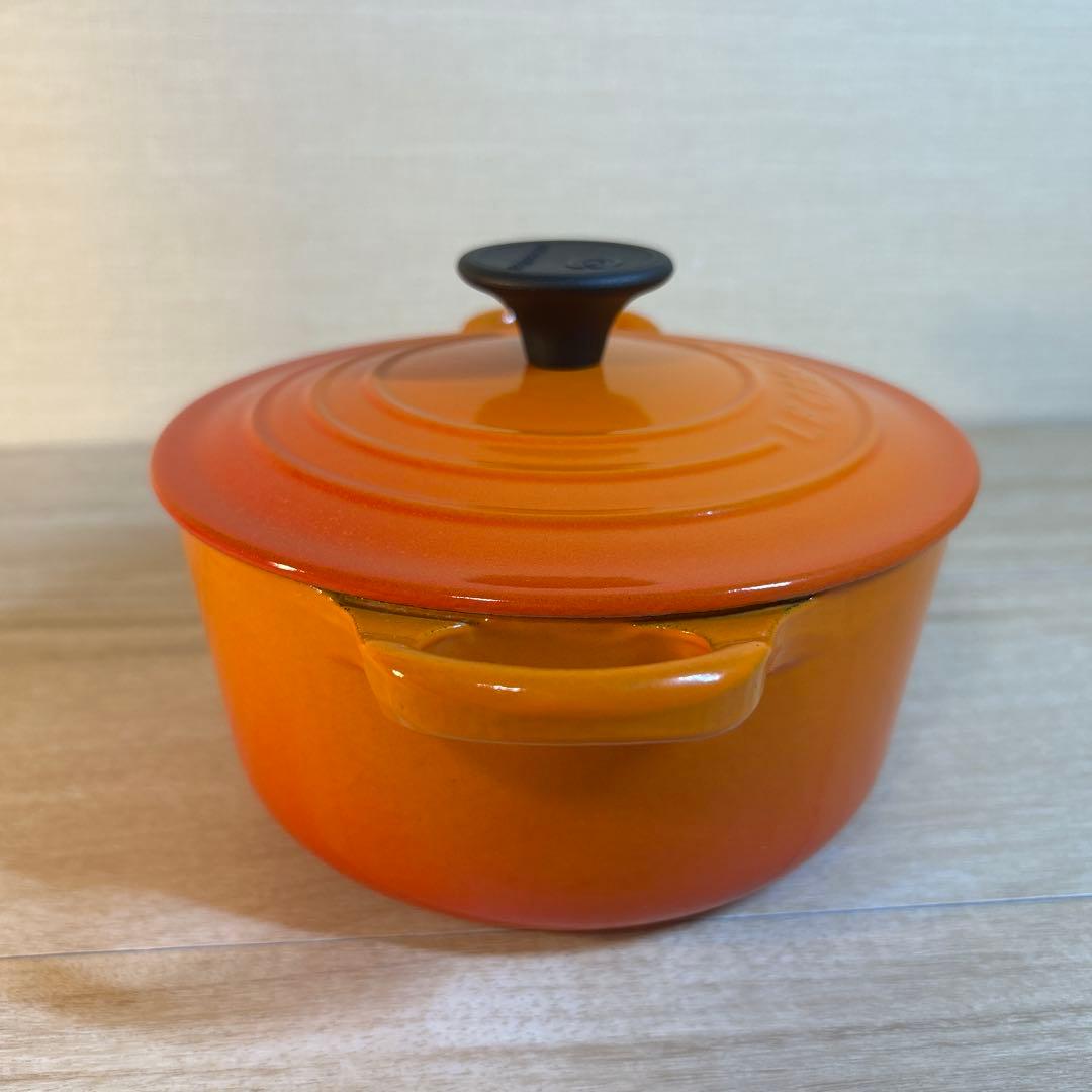 ルクルーゼ　ココットロンド　16cm オレンジ　両手鍋　鍋