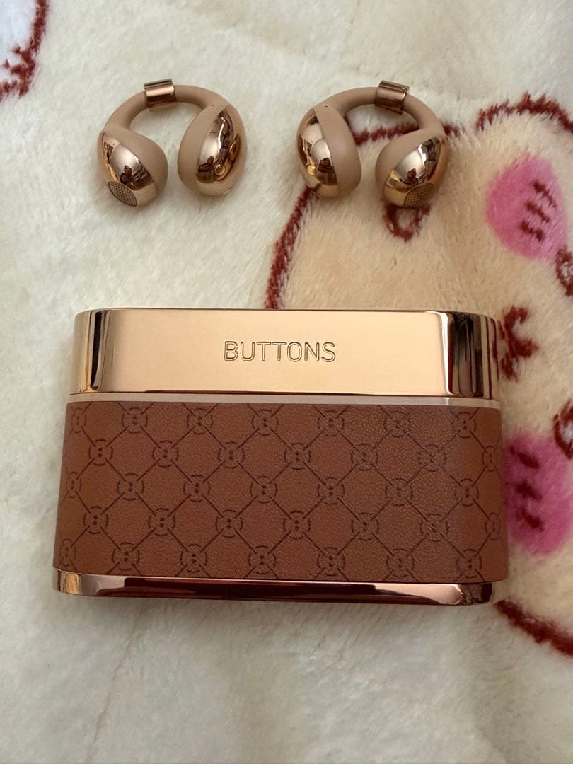 BUTTONS Clip イヤーカフ クリップ型イヤホン ゴールドブラウン