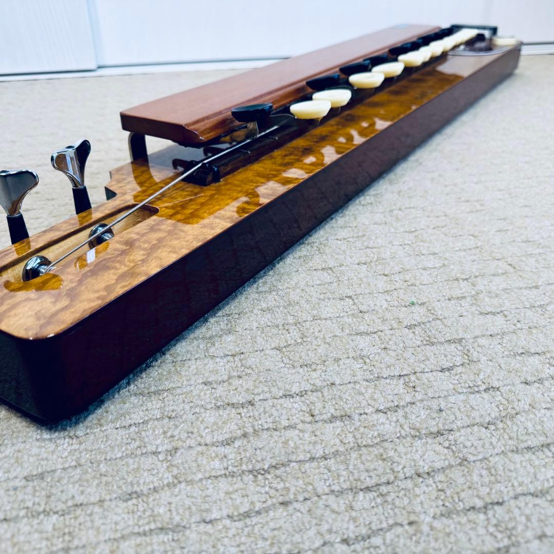 希少 ベース大正琴 琴伝流 バス 松風 ハードケース 調子笛 接続ケーブル付