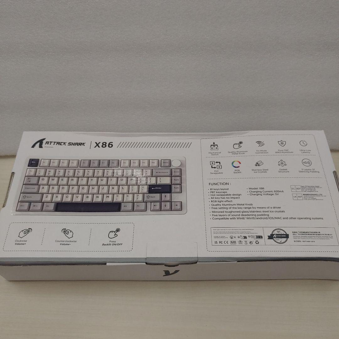 9326 ATTACK SHARK X86 ワイヤレスキーボード