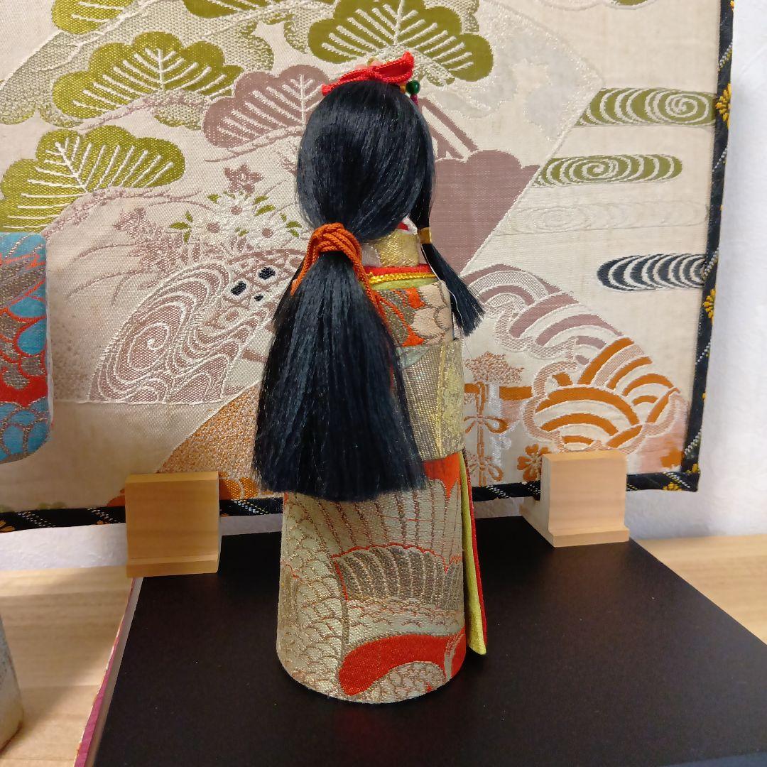 雛人形 立ち雛 お雛様 ハンドメイド 手作り 古布 縮緬