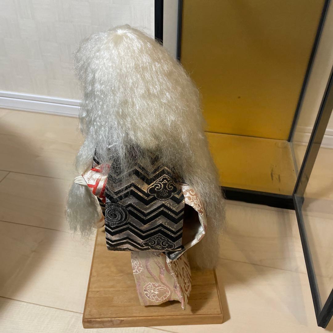 連獅子 高さ約42cm(台座含む) 日本人形 歌舞伎 昭和レトロ 骨董品　置物