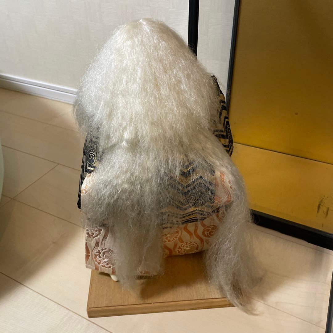 連獅子 高さ約42cm(台座含む) 日本人形 歌舞伎 昭和レトロ 骨董品　置物