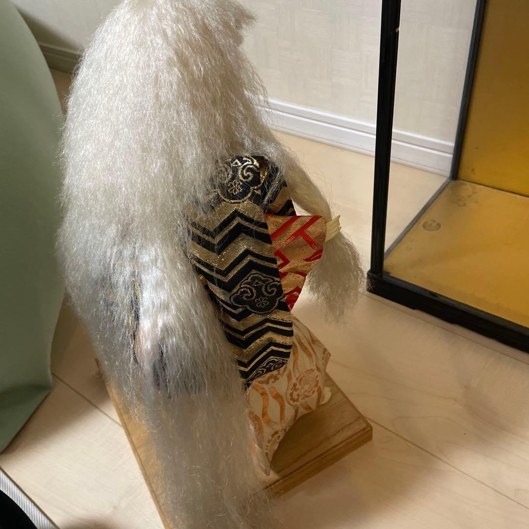 連獅子 高さ約42cm(台座含む) 日本人形 歌舞伎 昭和レトロ 骨董品　置物