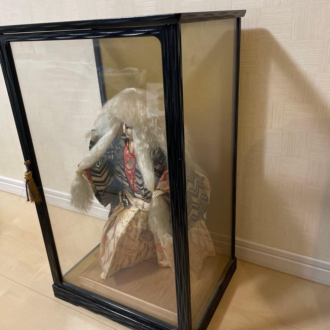 連獅子 高さ約42cm(台座含む) 日本人形 歌舞伎 昭和レトロ 骨董品　置物