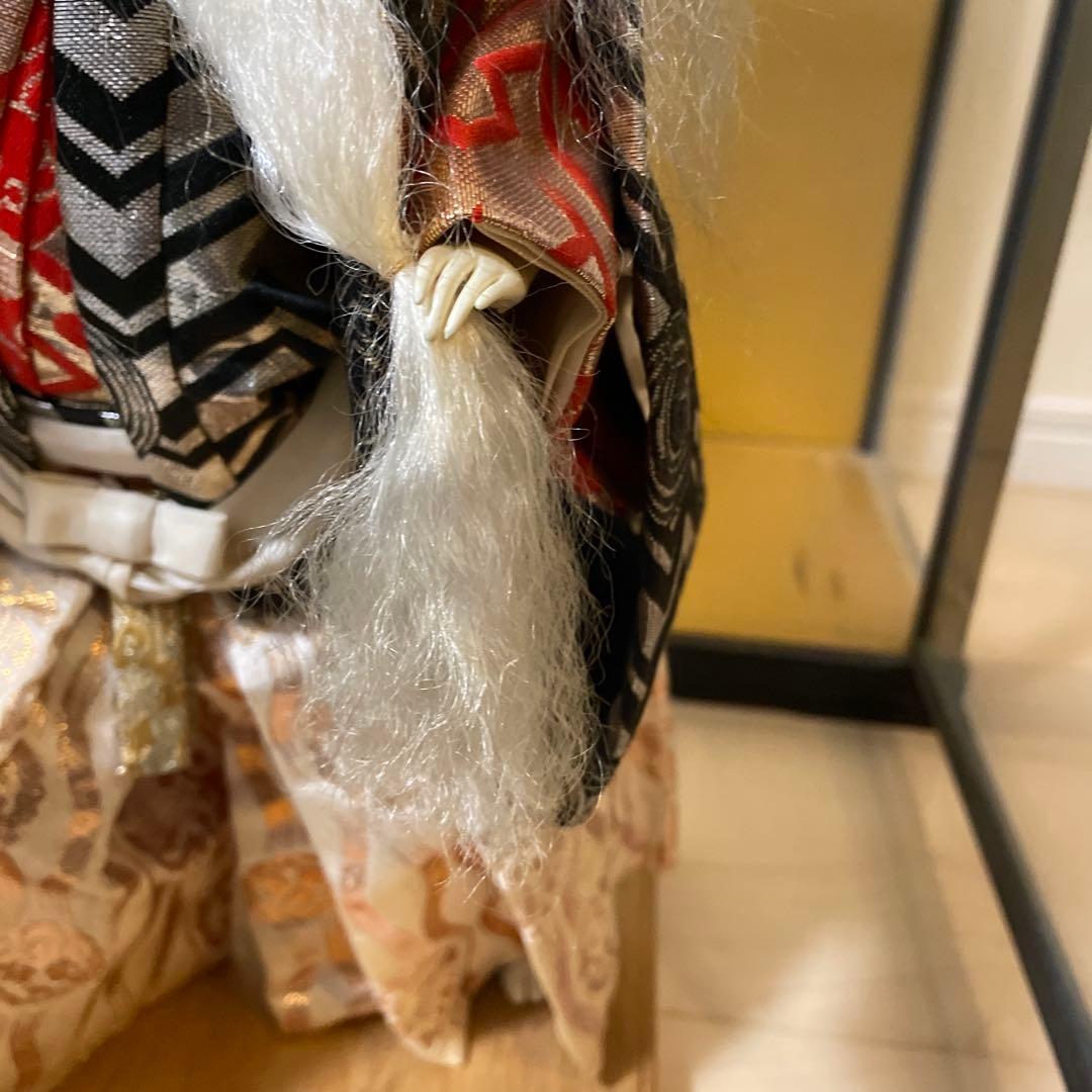 連獅子 高さ約42cm(台座含む) 日本人形 歌舞伎 昭和レトロ 骨董品　置物