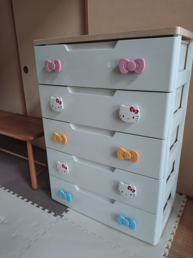 ハローキティ(=^・^=)Hello Kitty チェスト 5段