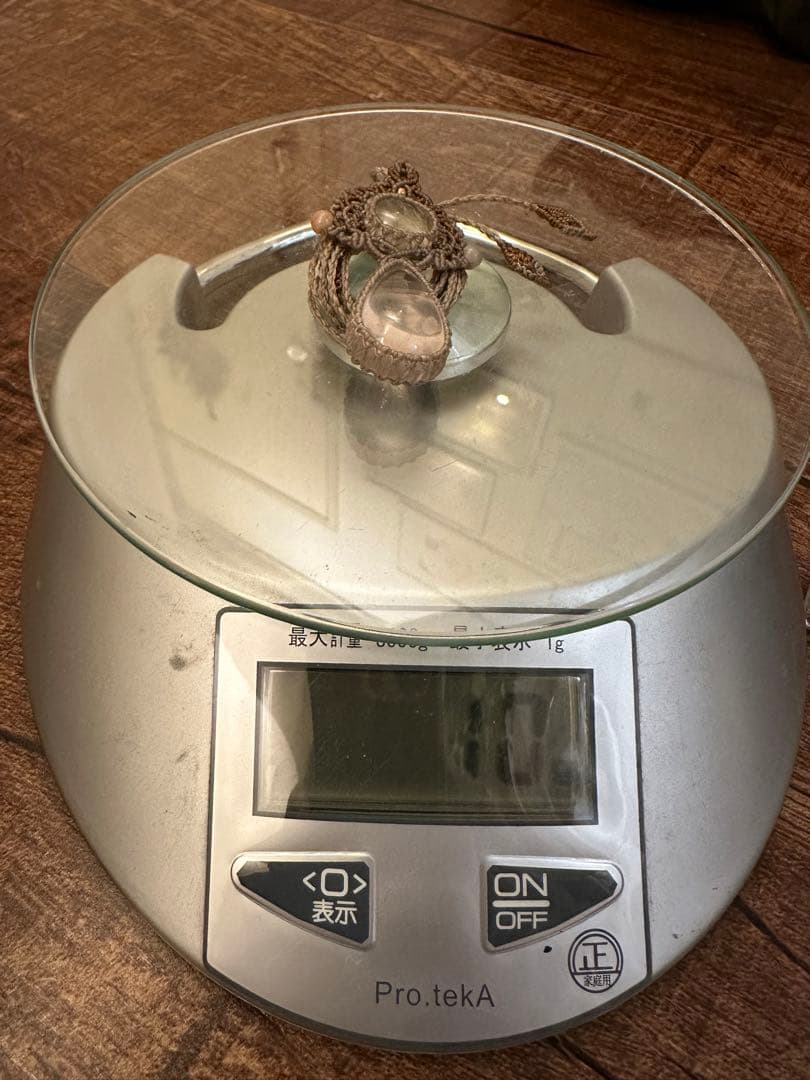 マクラメ編み ペンダントネックレス 天然石