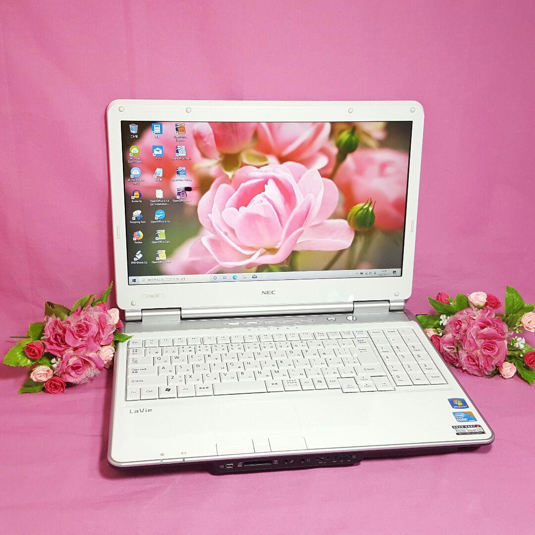 最新♡Win10♡ホワイト❥LaVie❥大容量500❥テンキ❥オフィス