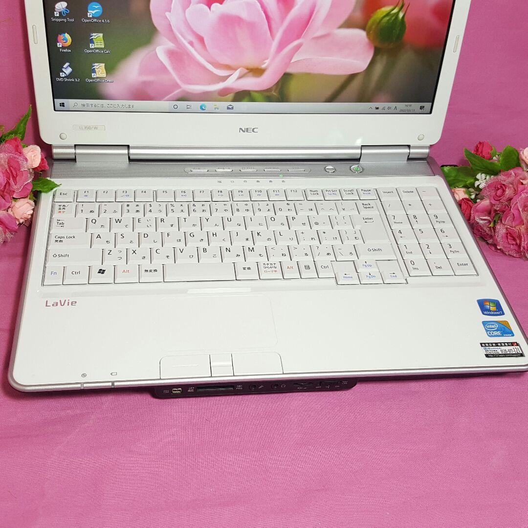 最新♡Win10♡ホワイト❥LaVie❥大容量500❥テンキ❥オフィス