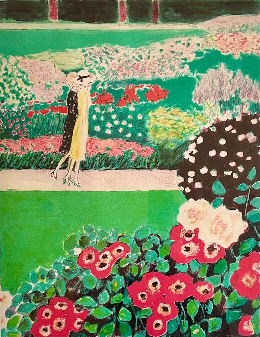真作　カシニョール[夏の散歩] リトグラフ　作品良好