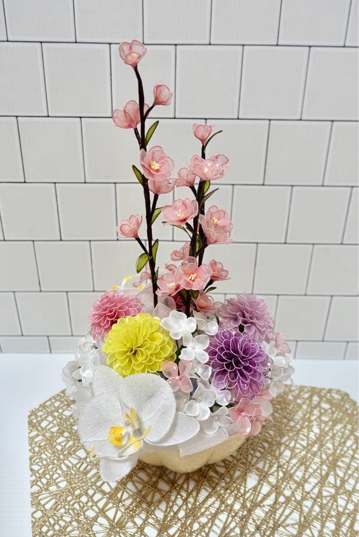 アメリカンフラワー（桜、胡蝶蘭）ディップフラワー