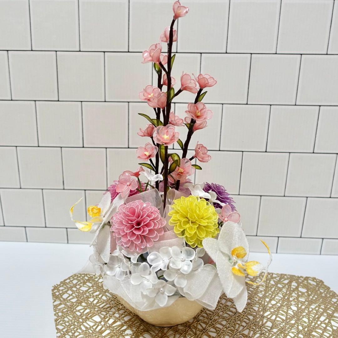 アメリカンフラワー（桜、胡蝶蘭）ディップフラワー