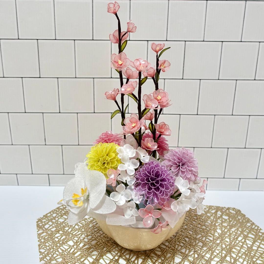 アメリカンフラワー（桜、胡蝶蘭）ディップフラワー