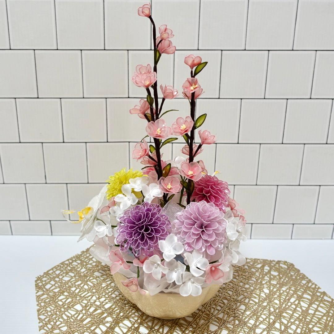 アメリカンフラワー（桜、胡蝶蘭）ディップフラワー