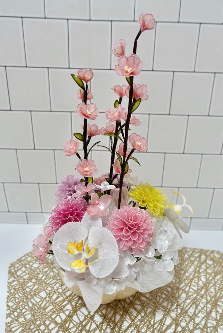 アメリカンフラワー（桜、胡蝶蘭）ディップフラワー