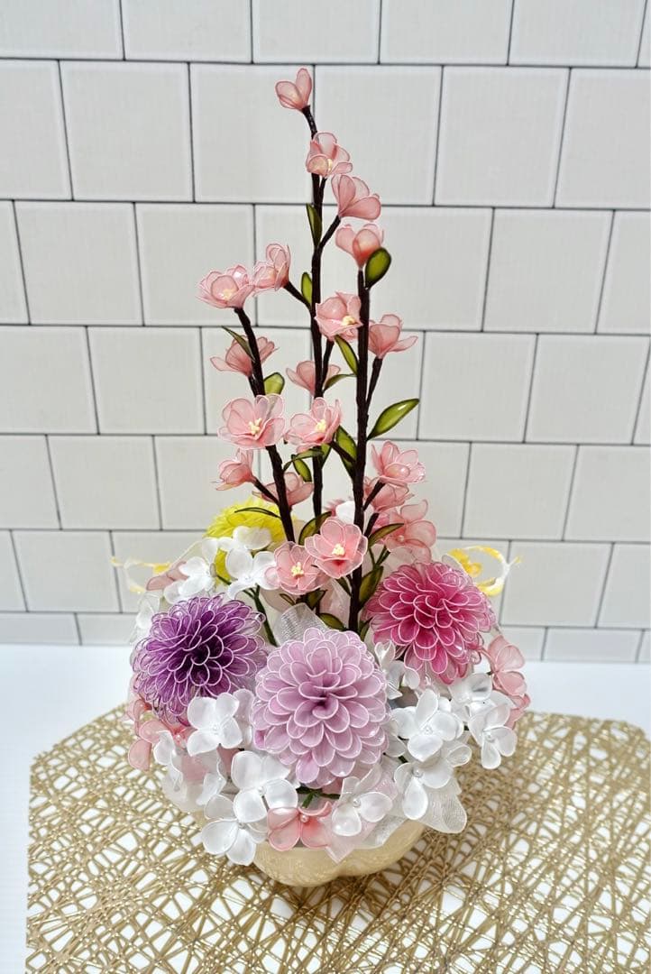 アメリカンフラワー（桜、胡蝶蘭）ディップフラワー