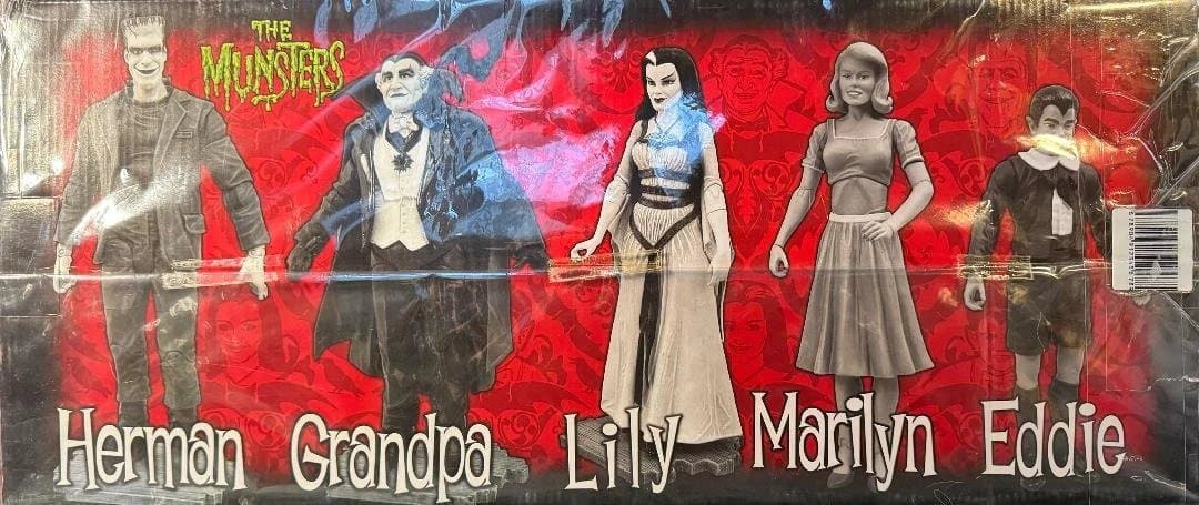 【未開封】ザ・マンスターズ Diamond Select B&W 5体＋祖父時計