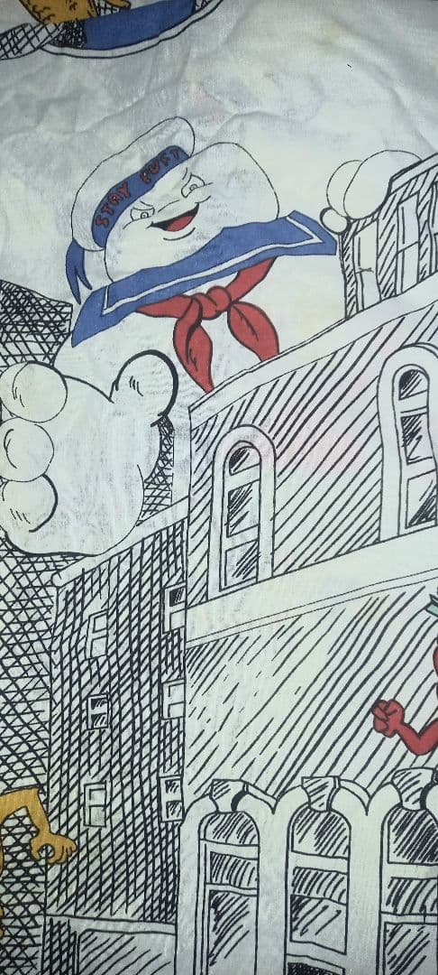 ゴーストバスターズ　シーツ　708090s ヴィンテージ　マシュマロマン　布